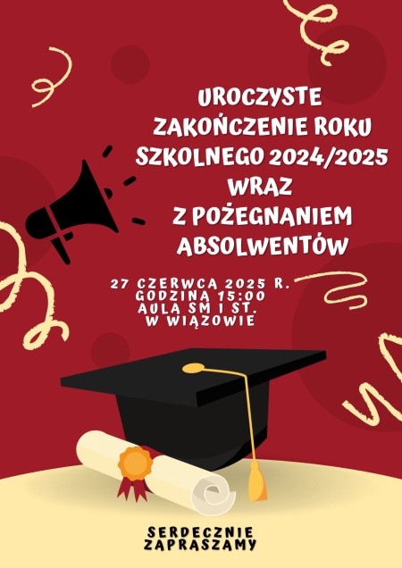 ZAKOŃCZENIE ROKU SZKOLNEGO 2024/2025