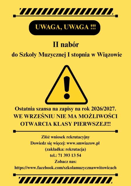 II nabór do szkoły
